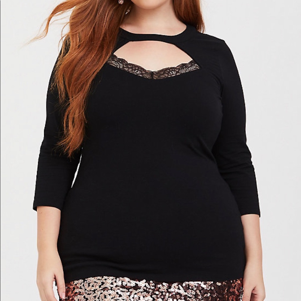 Black lace top